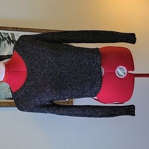 Black and Silver Knit Sweater